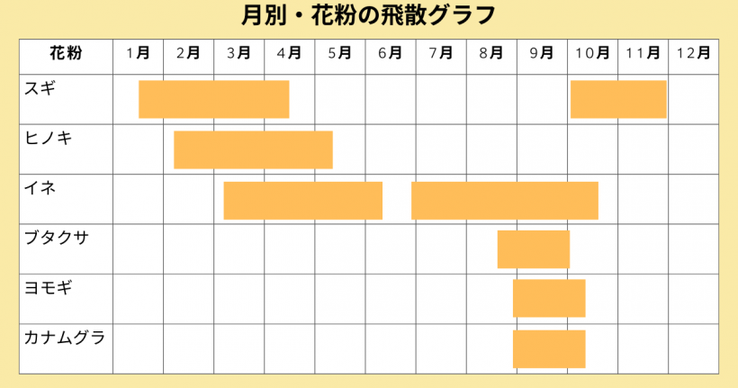 スギ花粉　季節性アレルギー性鼻炎