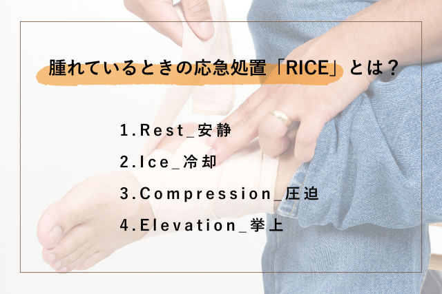 捻挫の応急処置RICE