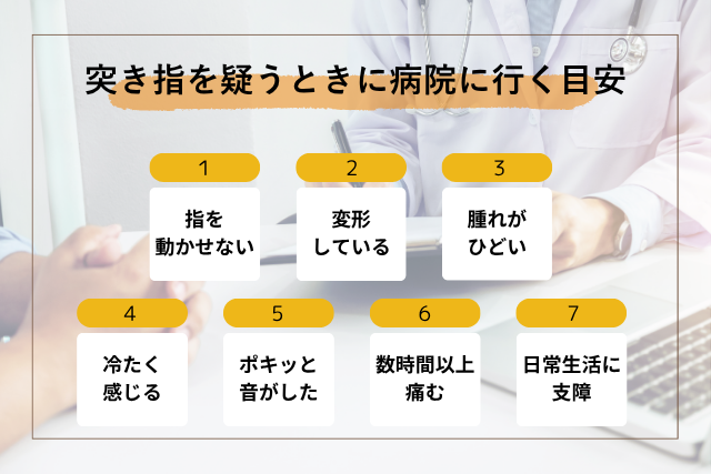 突き指を疑うときに病院に行く目安