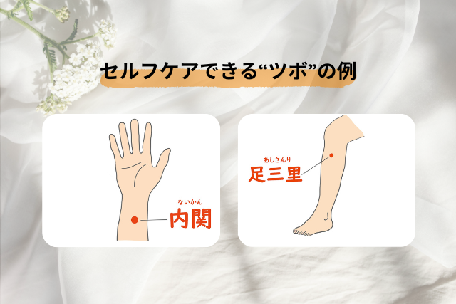 食べすぎた後のツボ押しケアの例