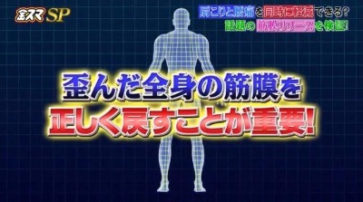 歪んだ全身の筋膜を正しく戻すことが大切、